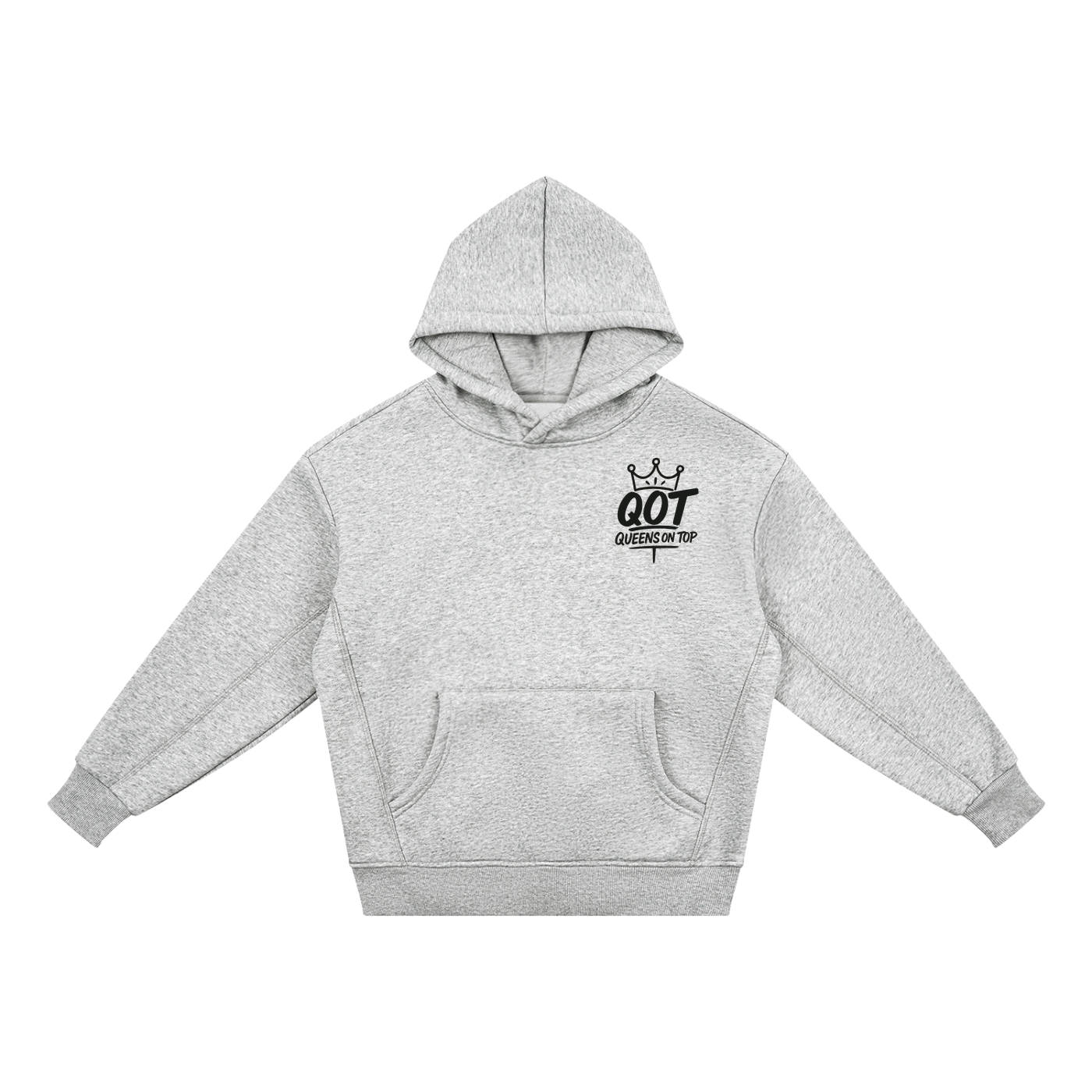 QOT Signature Girls 'Grey' Fleece Hoodie