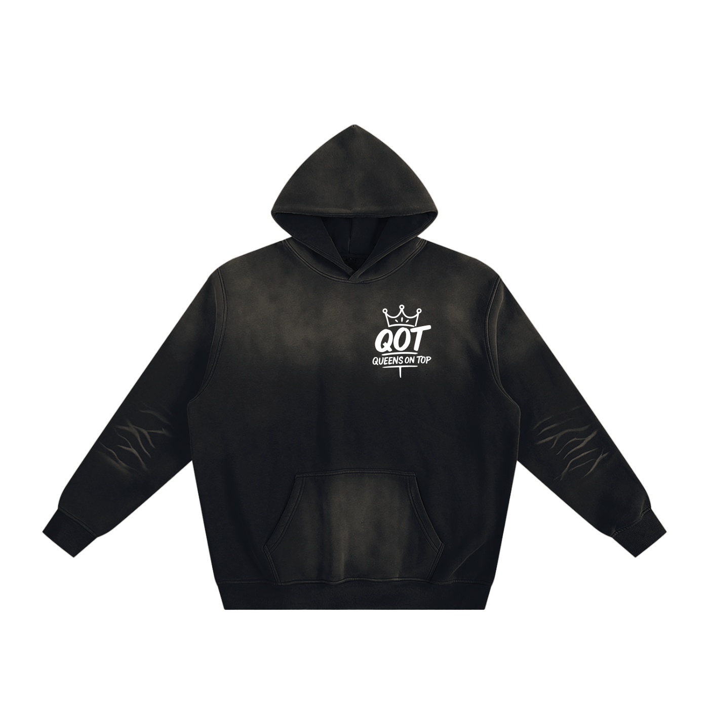 QOT 'Womens' Sunfade Fleeced Hoodie