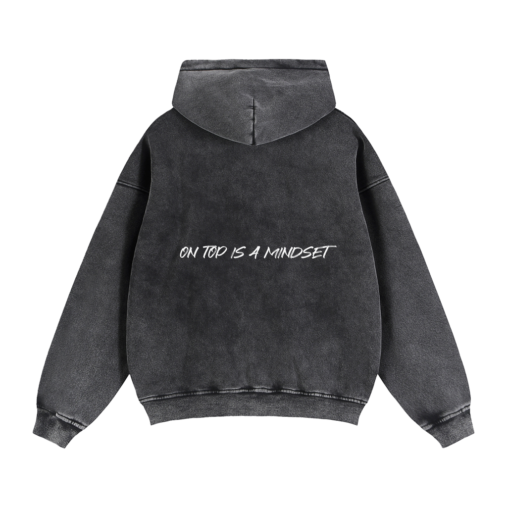 KOT 'Mens' 'ON TOP' Zip-Through Boxy Fleece Hoodie
