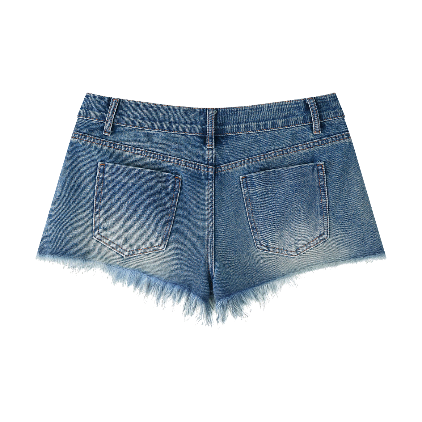 QOT ‘Womens’ Vintage Wash Raw Hem Denim Shorts