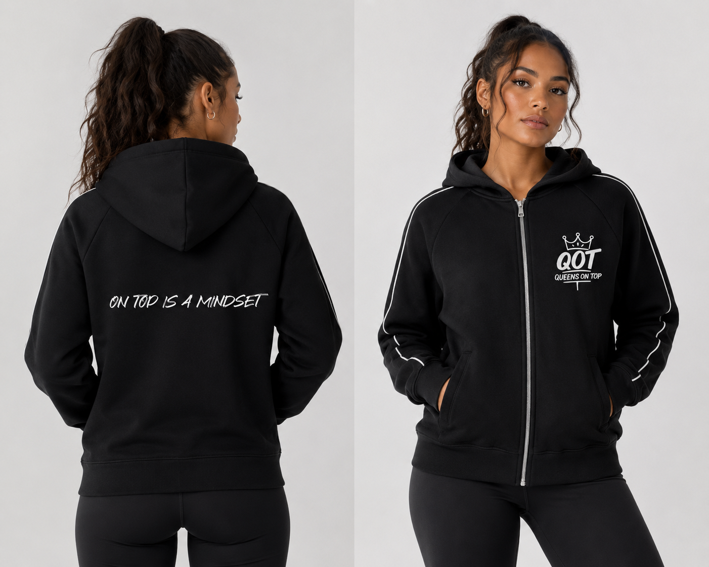 QOT ‘Womens’ Zip-Up Hoodie