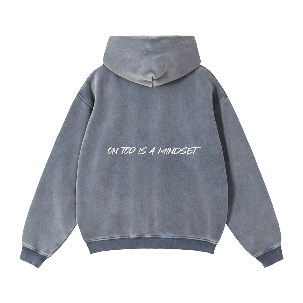 KOT 'Mens' 'ON TOP' Zip-Through Boxy Fleece Hoodie