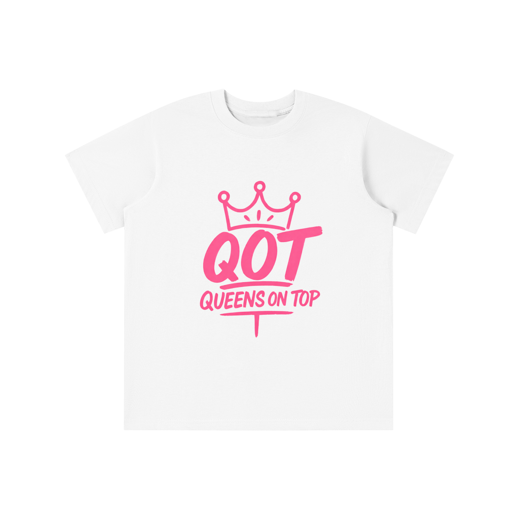 QOT Girls 'Pink & White' T-shirt